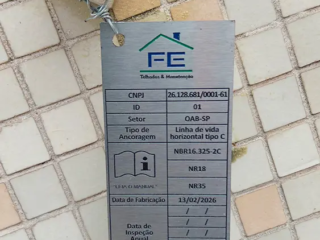 Montagem de Linha de Vida